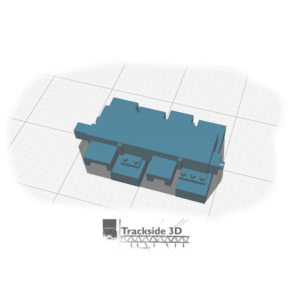 T3D-003-002 Point Machine - Style 63 on Sleepers (Reversed)