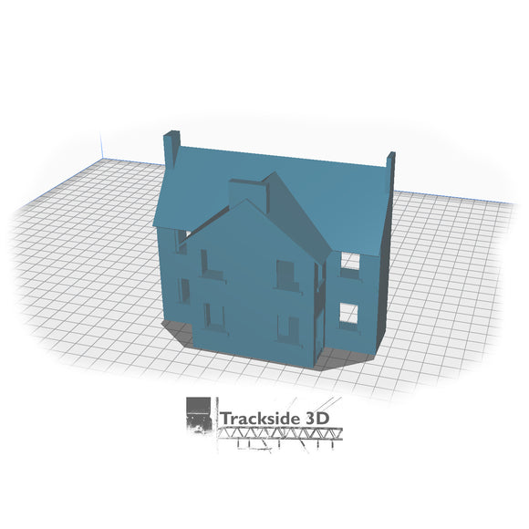 T3D-008-001 Railwayside Terrace - Low Relief House (Rear) Open w/ Hallways