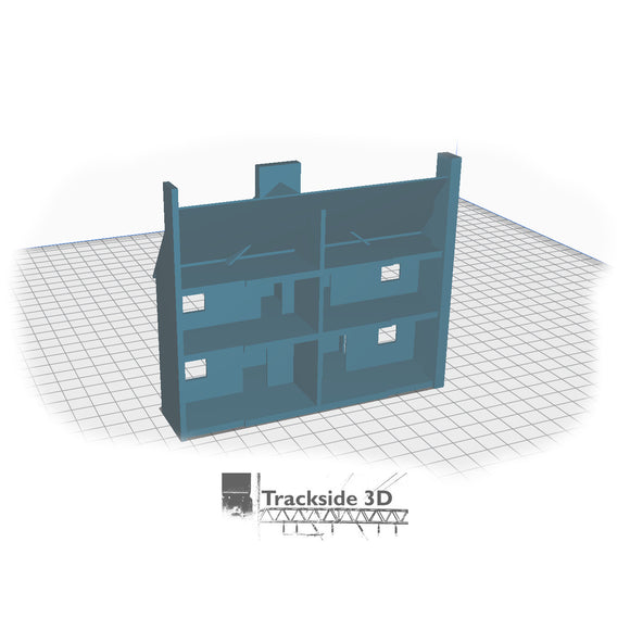 T3D-008-001 Railwayside Terrace - Low Relief House (Rear) Open w/ Hallways