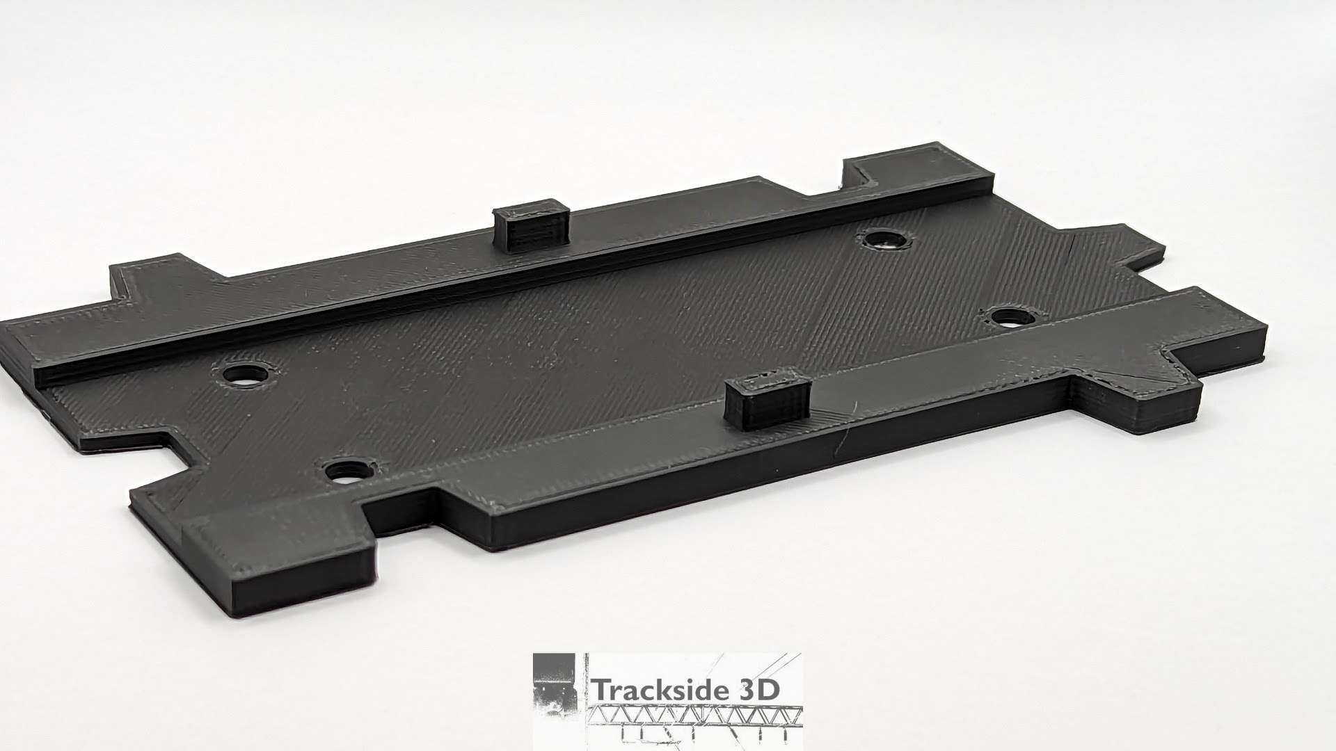 T3D-044-000 Straight Road with Interlocking Base S3 W75mm L150mm with Edge Connectors