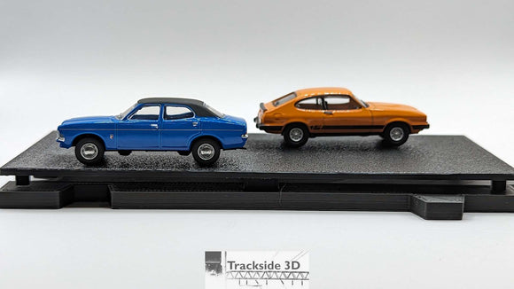 T3D-044-000 Straight Road with Interlocking Base S3 W75mm L150mm with Edge Connectors