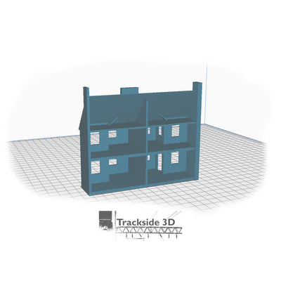 T3D-008-000 Railwayside Terrace - Low Relief House (Rear) Open Plan - 0