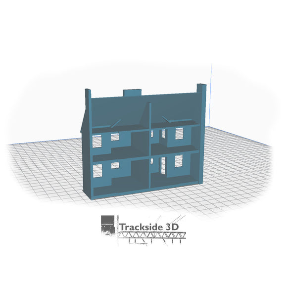 T3D-008-000 Railwayside Terrace - Low Relief House (Rear) Open Plan