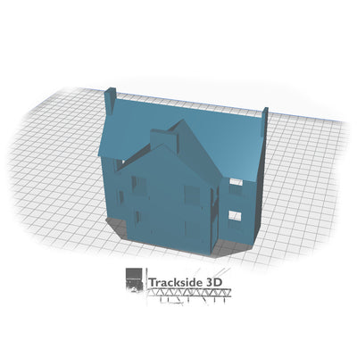 T3D-008-000 Railwayside Terrace - Low Relief House (Rear) Open Plan