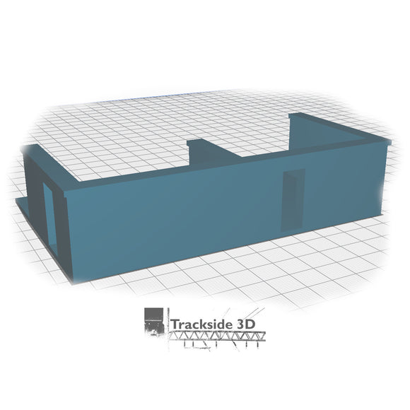 T3D-008-003 Railwayside Terrace - Low Relief House (Rear) Base Left-End