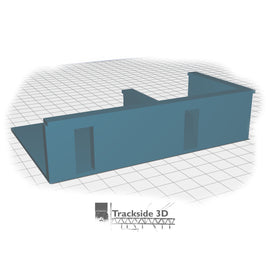 T3D-008-004 Railwayside Terrace - Low Relief House (Rear) Base Middle - Offset Gates