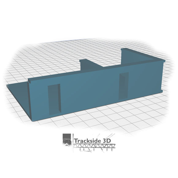 T3D-008-006 Railwayside Terrace - Low Relief House (Rear) Base Right-End