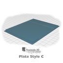 T3D-008-007 Railwayside Terrace - Low Relief House (Rear) Rear Wall / Mounting Plate-3